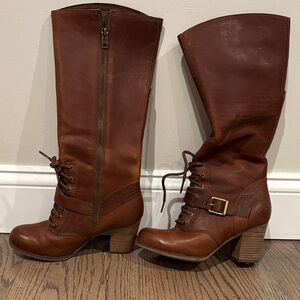 Timberland Brown Leather Heeled Boots